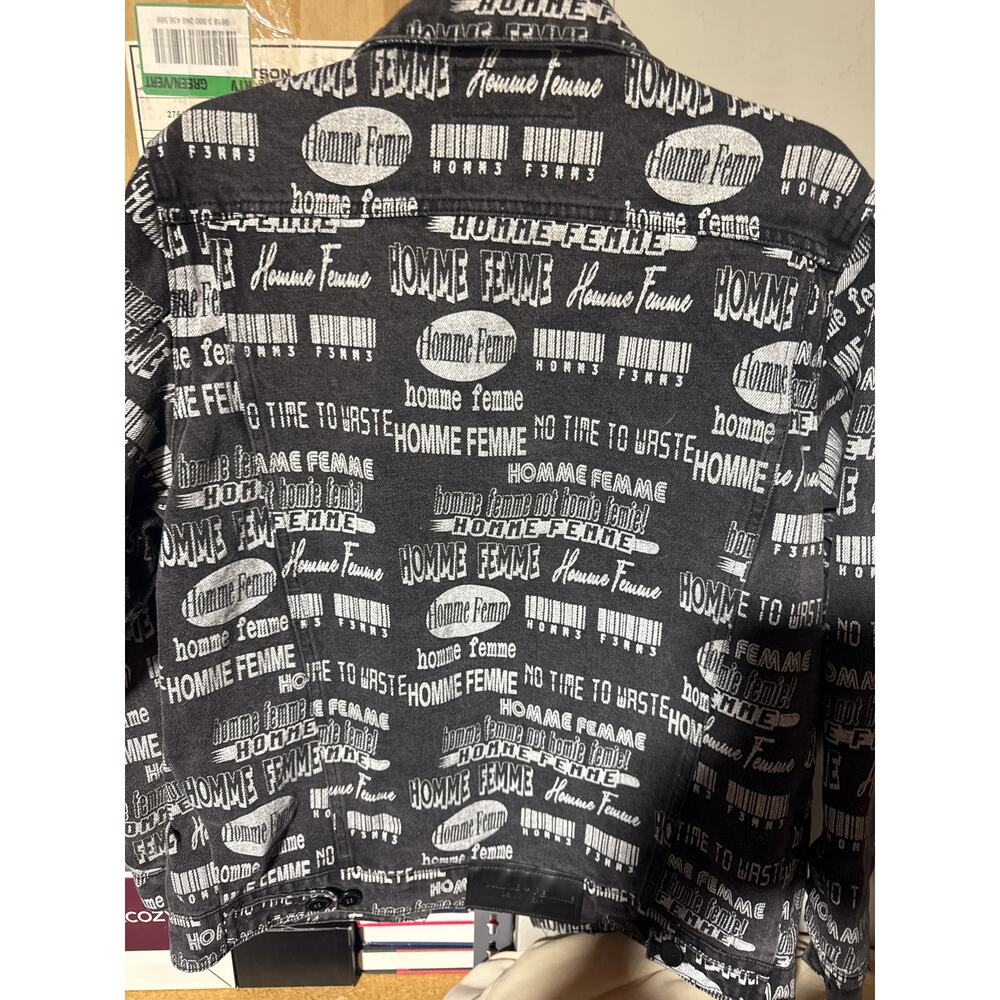 Homme + femme denim jacket small in size very good condition